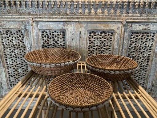 ROUND SHELLS TRAY natural