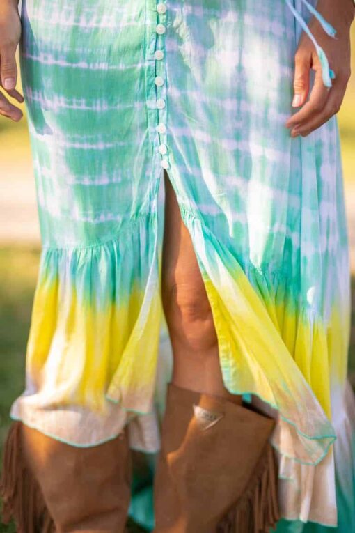 Vestido SUNSET mint/amarillo - Imagen 3