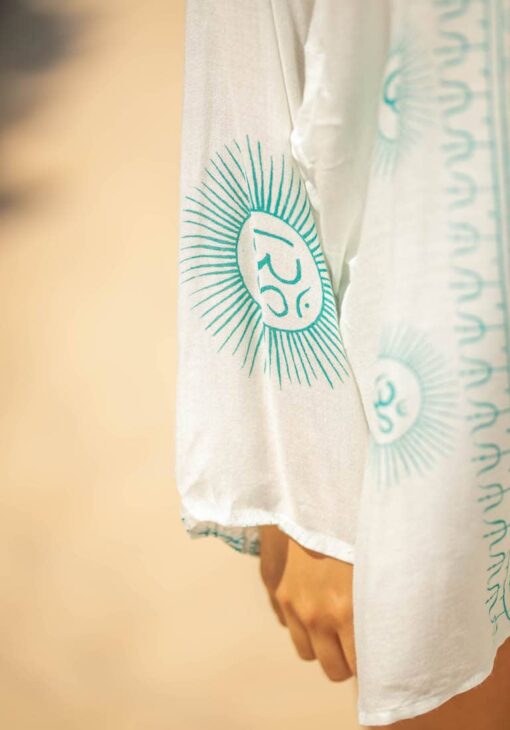 Camisa CHLOE blanca/mint - Imagen 7