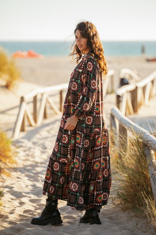 Vestido MARCELLA largo choco