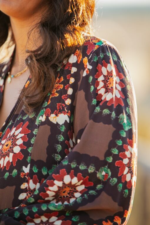 Vestido MARCELLA largo choco - Imagen 10