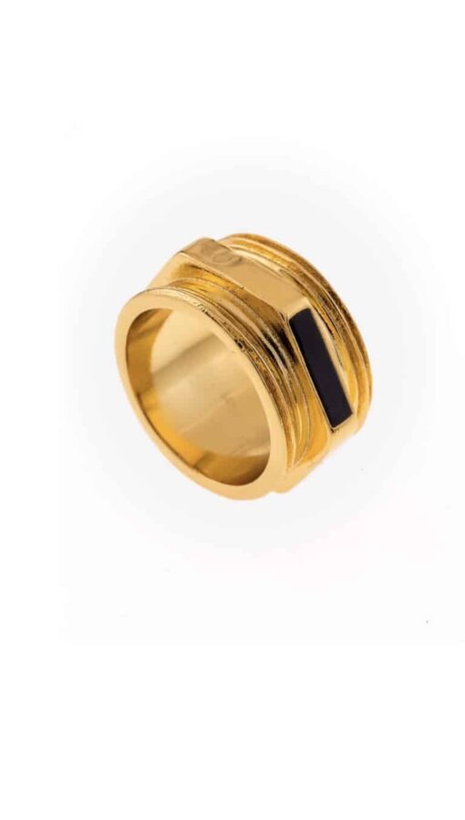 Anillo Tuerca relieve oro - Imagen 5