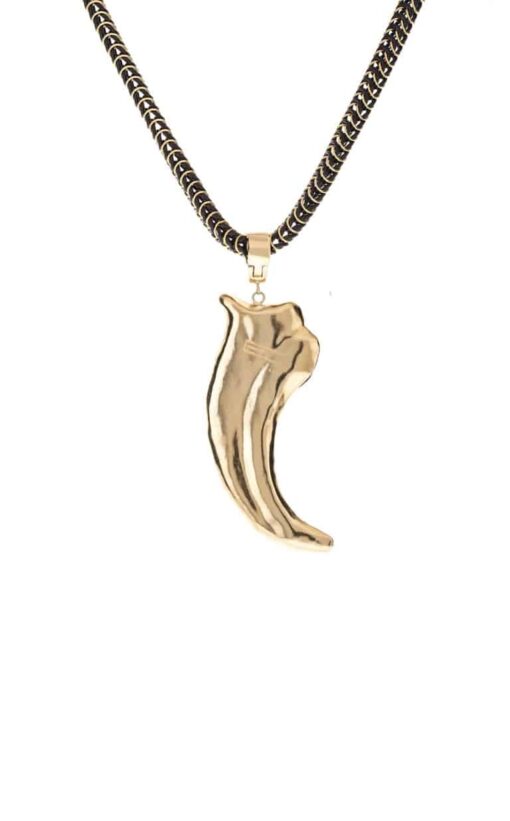 COLLAR Colmillo plano resina/oro - Imagen 6