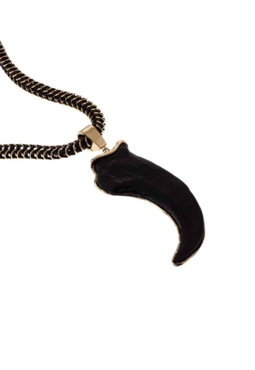 COLLAR Colmillo plano resina/oro - Imagen 5