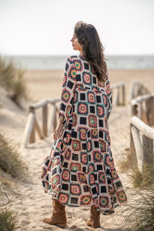 Vestido MARCELLA largo blanco - Image 3