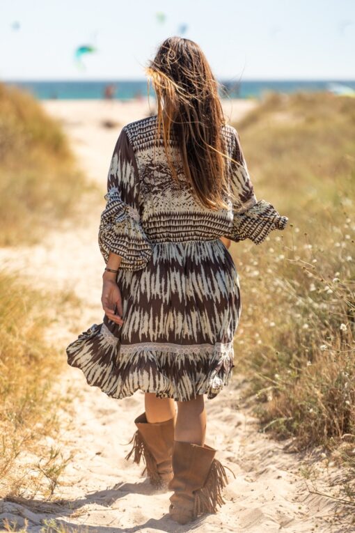 Vestido ZOE corto choco - Imagen 8