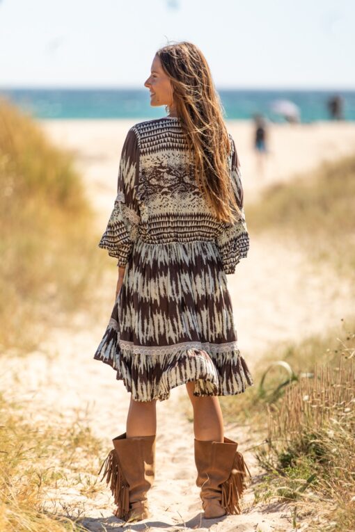 Vestido ZOE corto choco - Imagen 7