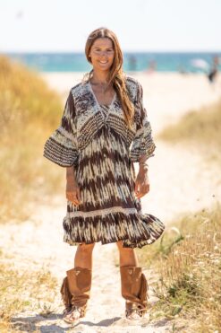 Vestido ZOE corto choco