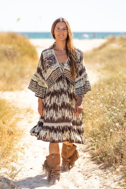 Vestido ZOE corto choco - Imagen 5