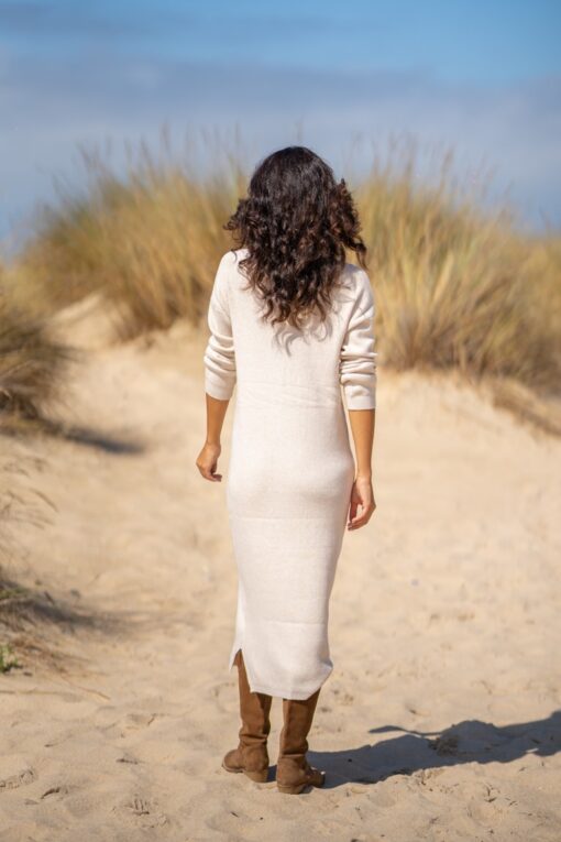 Vestido OLIVIA punto beige - Imagen 3