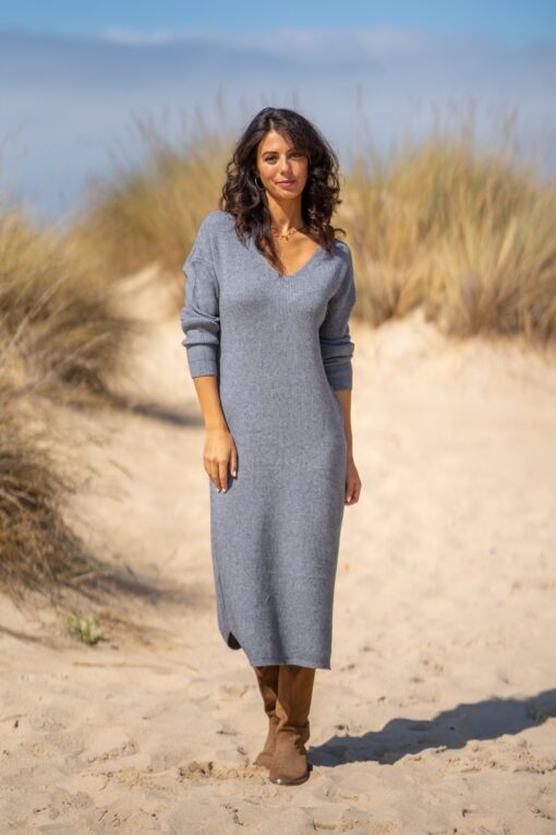 Vestido OLIVIA punto gris
