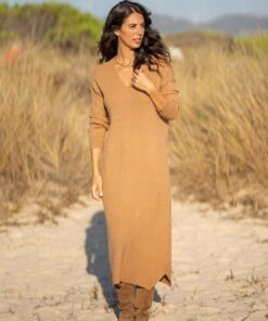 Vestido OLIVIA punto camel