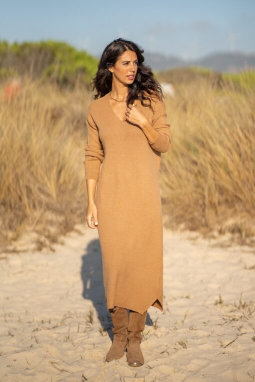 Vestido OLIVIA punto camel
