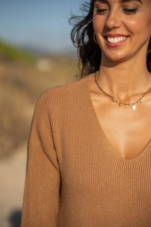Vestido OLIVIA punto camel - Imagen 4