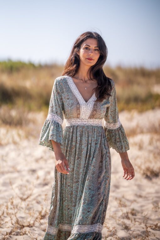 VESTIDO SILVANA celeste - Imagen 3