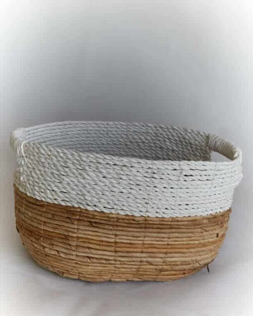 CESTO BASIC BICOLOR natural/blanco - Imagen 2