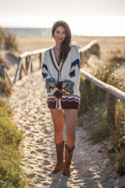 Cardigan BOHO crudo