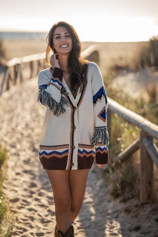Cardigan BOHO crudo - Imagen 4