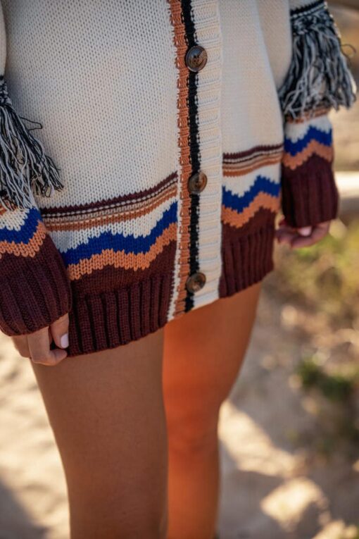 Cardigan BOHO crudo - Imagen 7