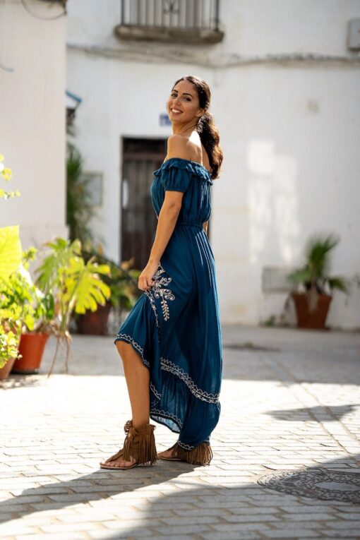 Vestido RODAS petróleo - Imagen 5