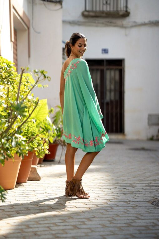 Vestido RODAS asimétrico mint - Image 4