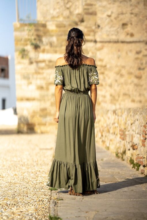 Vestido CRETA kaki - Imagen 6