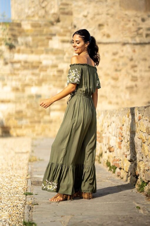 Vestido CRETA kaki - Imagen 5