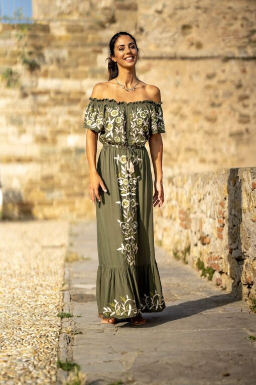 Vestido CRETA kaki - Imagen 4