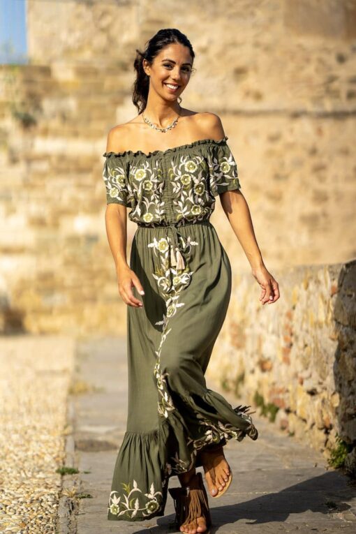 Vestido CRETA kaki - Imagen 2