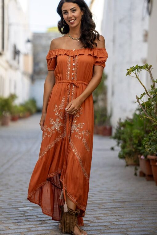 Vestido RODAS terracota - Imagen 2