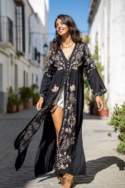 Kimono MIKONOS negro - Imagen 5