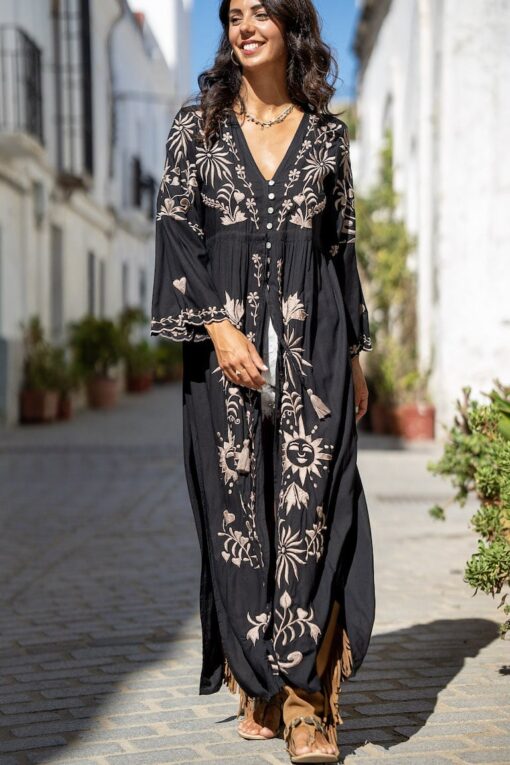 Kimono MIKONOS negro - Imagen 4