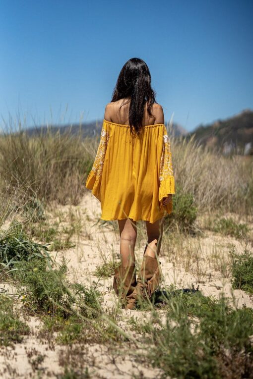 Vestido/blusón CORFU mostaza - Imagen 6