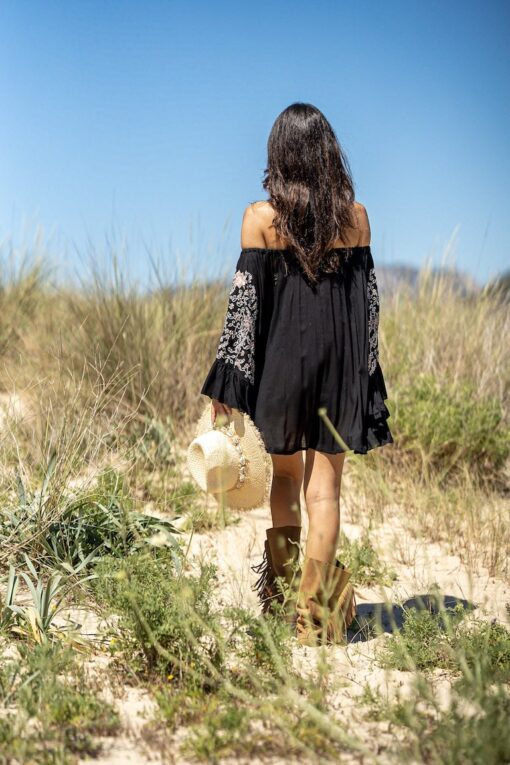Vestido/Blusón CORFU negro - Imagen 8