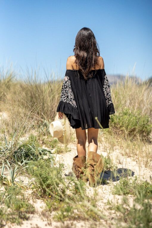 Vestido/Blusón CORFU negro - Imagen 7
