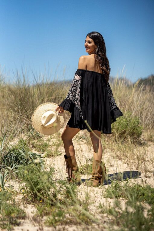 Vestido/Blusón CORFU negro - Imagen 6