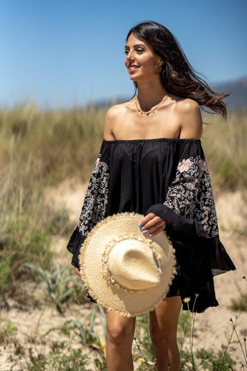 Vestido/Blusón CORFU negro - Imagen 3
