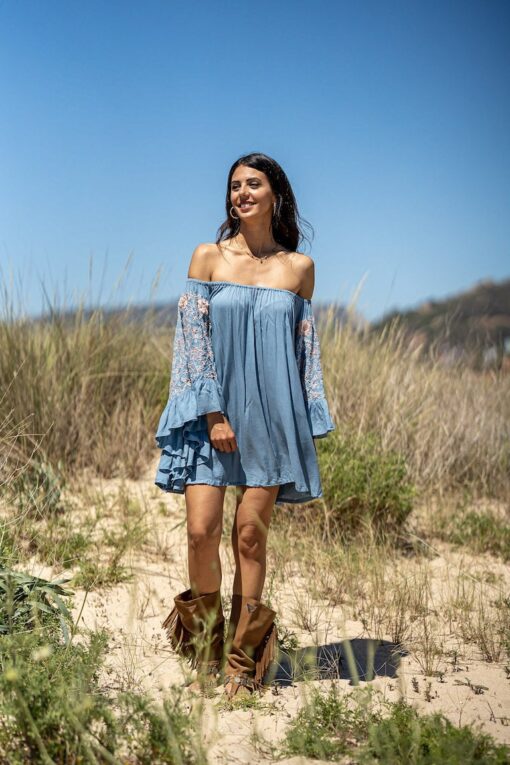 Vestido Blusón CORFU azul jeans