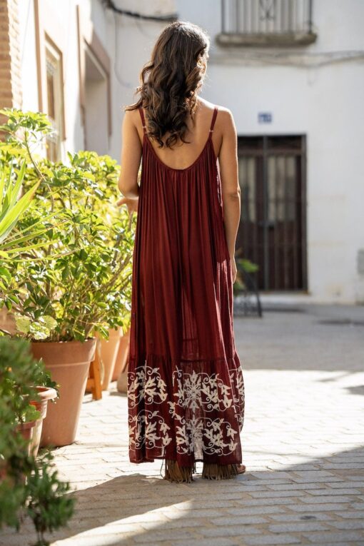 Vestido Santorini granate - Imagen 2