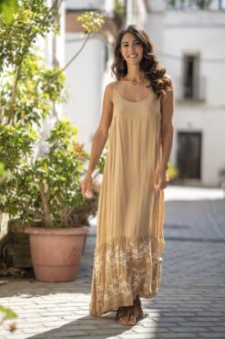 Vestido Santorini tostado