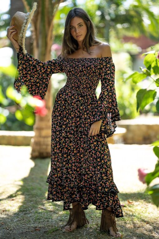 Maxi Vestido Verona negro - Imagen 2