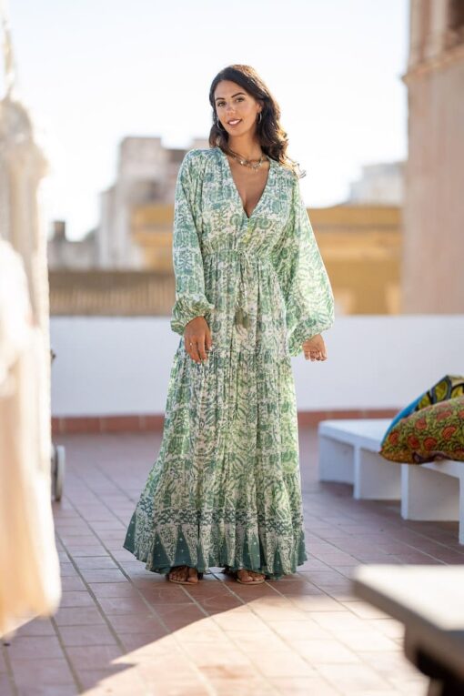 Maxi Vestido Sofi verde - Image 2