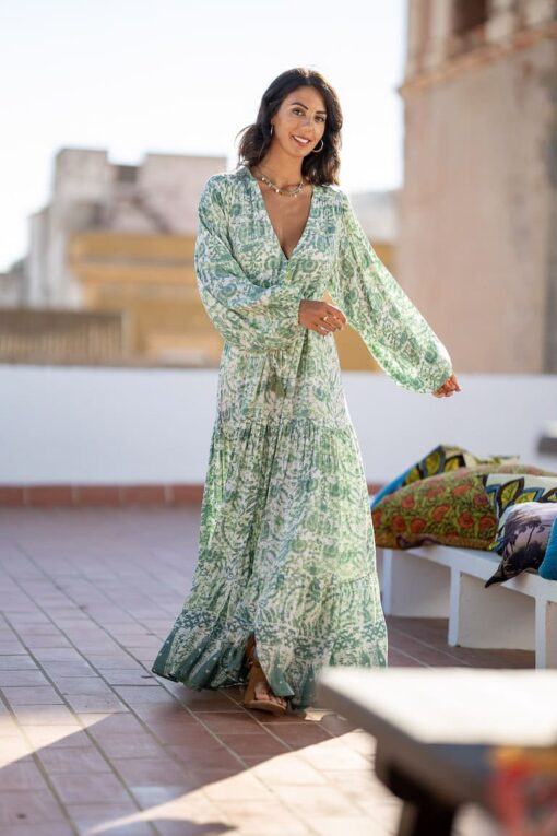 Maxi Vestido Sofi verde - Image 3