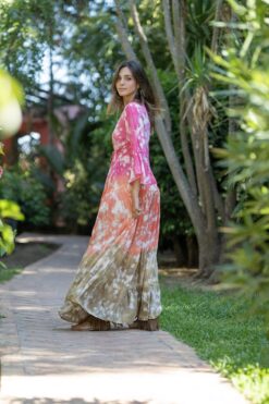 Maxi Vestido Bubbles rosa