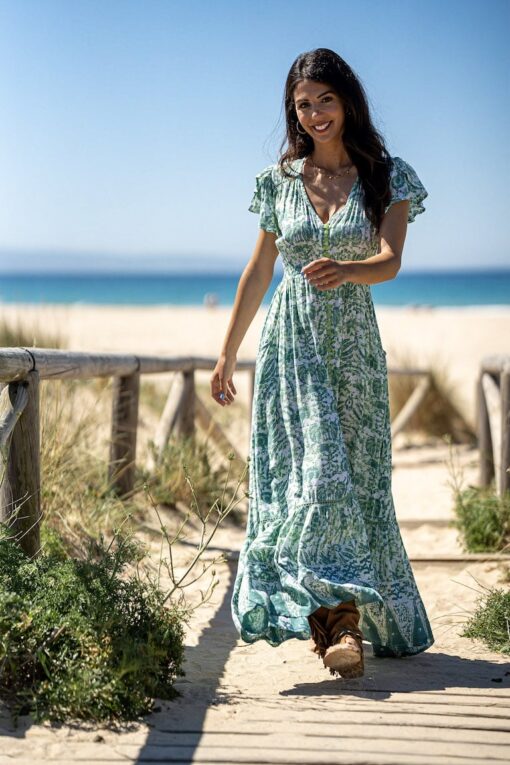Vestido Sofi verde - Imagen 3
