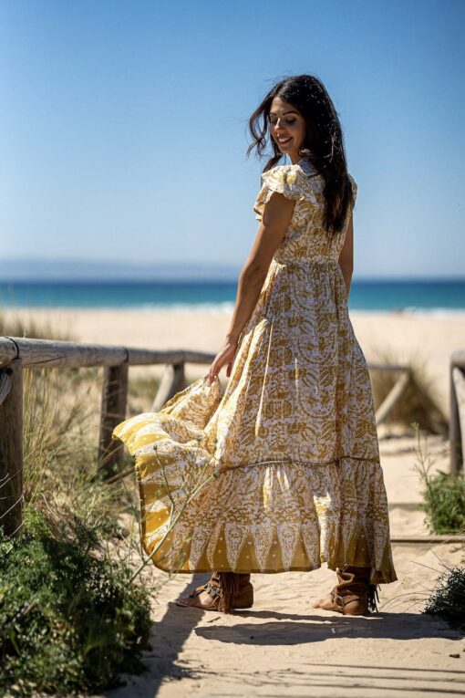 Vestido SOFI mostaza - Imagen 4