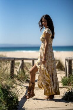 Vestido SOFI mostaza