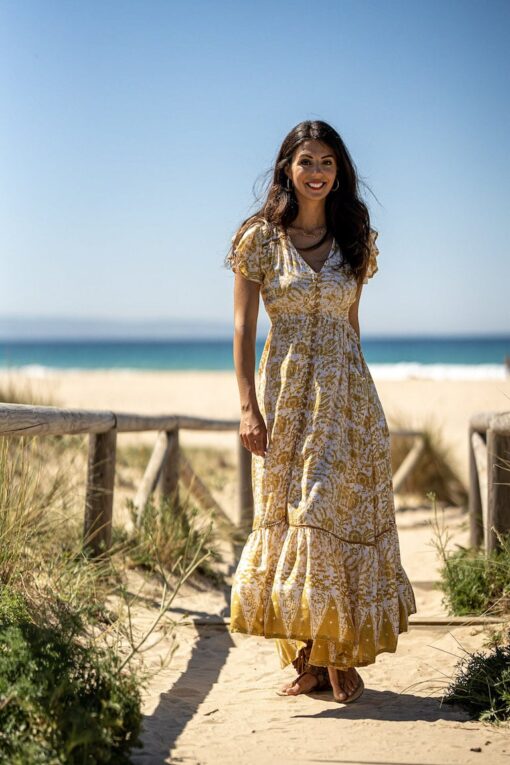 Vestido SOFI mostaza - Imagen 2