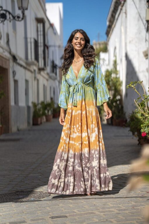 Maxi Vestido Bubbles verde