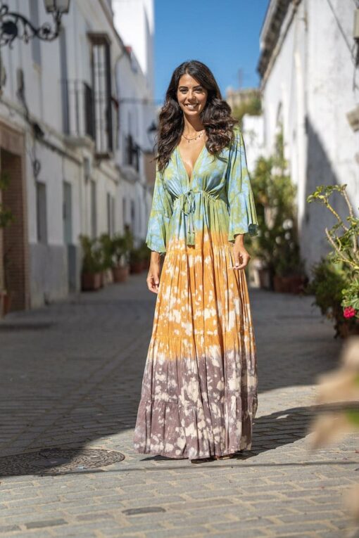 Maxi Vestido Bubbles verde - Imagen 7